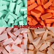 50 Pieces Makeup Sponge Blender For Face Curve Blending, Teenitor Latex Free, Small Wedge Shaped Smooth Apply Beauty Sponge Applicator For Liquid Cream Foundation Costume Festival Makeup
